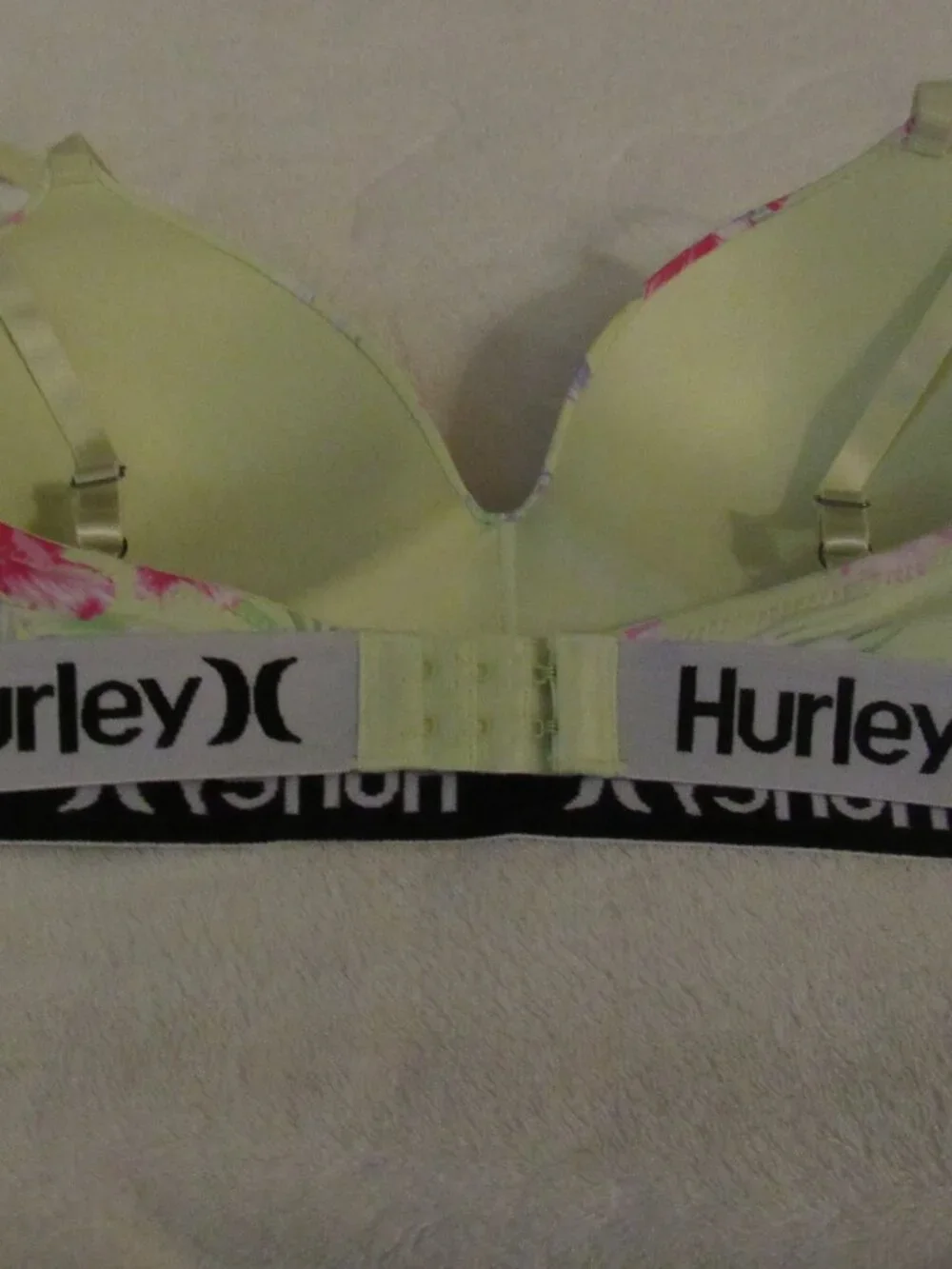 Hurley Wireless Floral Bra Size 36B USED